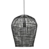 Hanglamp Scarperio Rond 40 cm rotan zwart