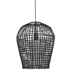 Hanglamp Scarperio Rond 40 cm rotan zwart