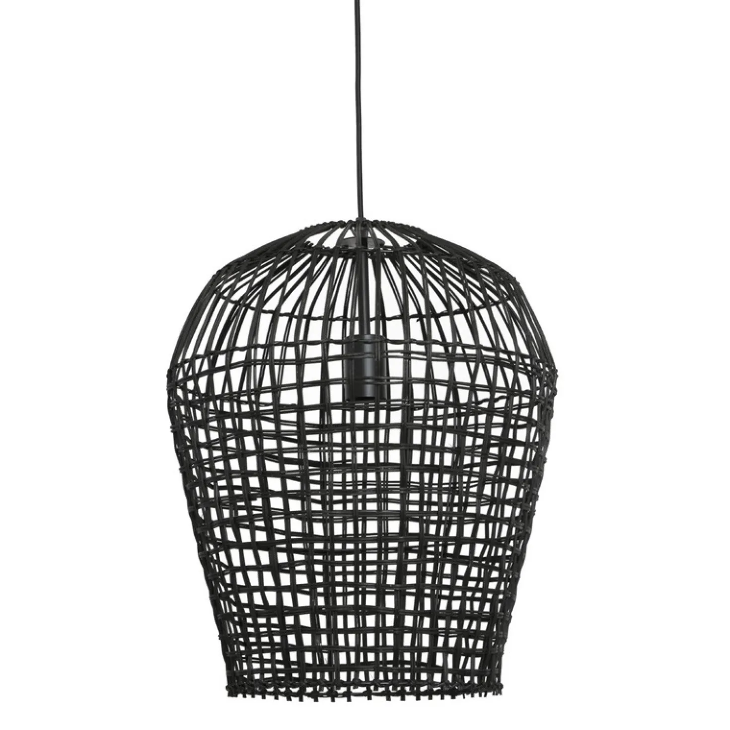 Hanglamp Scarperio Rond 40 cm rotan zwart