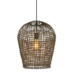 Hanglamp Scarperio Rond 40 cm rotan bruin