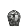 Hanglamp Scarperio Rond 31 cm rotan zwart