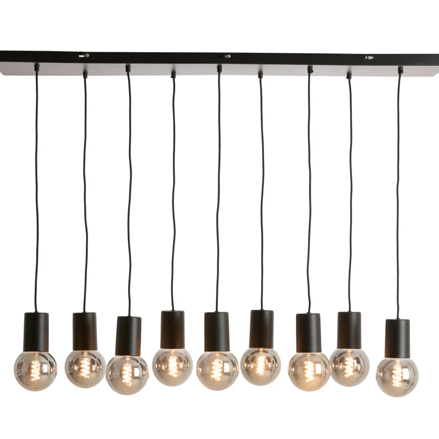 Hanglamp Trecate Mat zwart 9-lichts