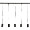 Hanglamp Trecate Mat zwart 5-lichts