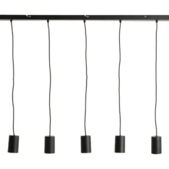Hanglamp Trecate Mat zwart 5-lichts