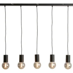 Hanglamp Trecate Mat zwart 5-lichts