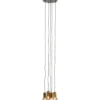 Hanglamp Trecate Ruw antiek brons 5-lichts rond