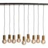 Hanglamp Trecate Ruw antiek brons 9-lichts