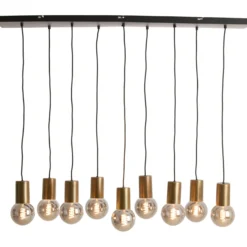Hanglamp Trecate Ruw antiek brons 9-lichts