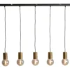Hanglamp Trecate Ruw antiek brons 5-lichts