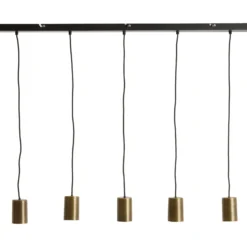 Hanglamp Trecate Ruw antiek brons 5-lichts