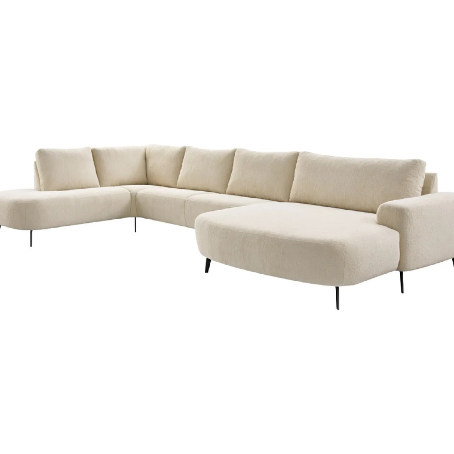 Hoekbank links Davanti HR-zitting beige