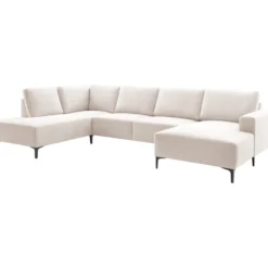 Hoekbank links Fabria Groot beige basic comfort