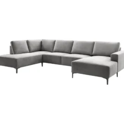 Hoekbank links Fabria Groot donkergrijs basic comfort