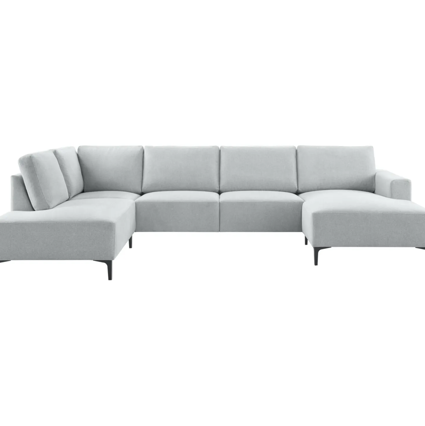 Hoekbank links Fabria Groot lichtgrijs basic comfort