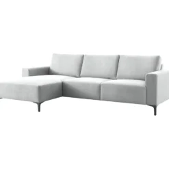 Hoekbank links Fabria Lichtgrijs basic comfort