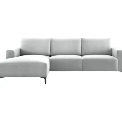 Hoekbank links Fabria Lichtgrijs basic comfort