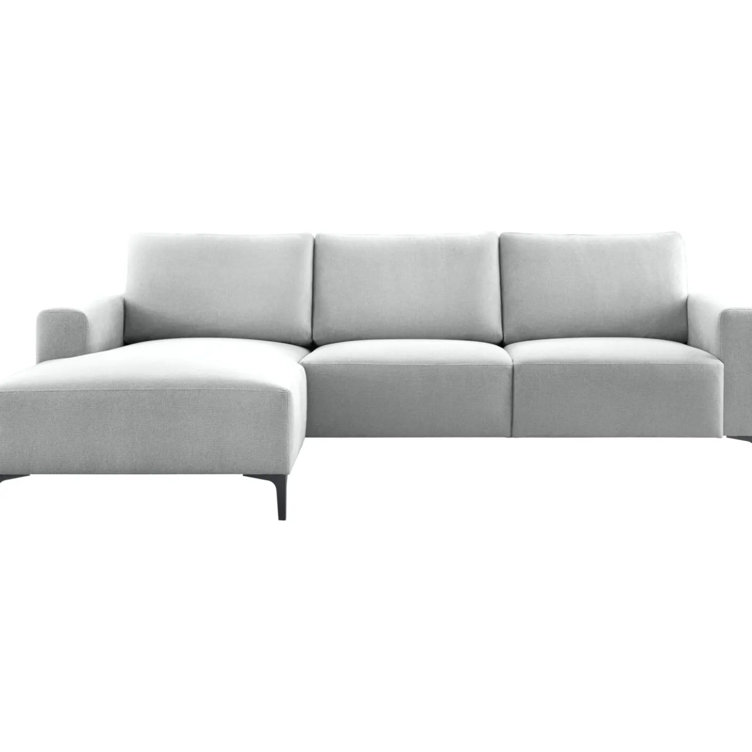 Hoekbank links Fabria Lichtgrijs basic comfort