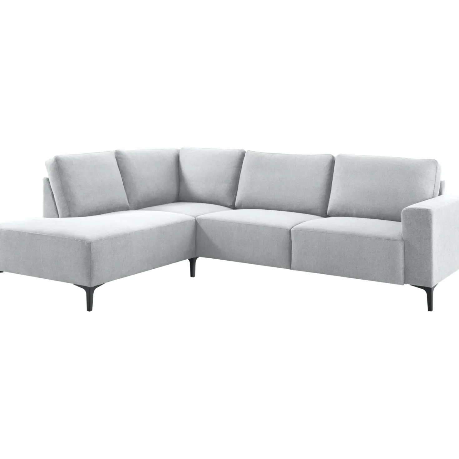 Hoekbank links Fabria Middel lichtgrijs basic comfort