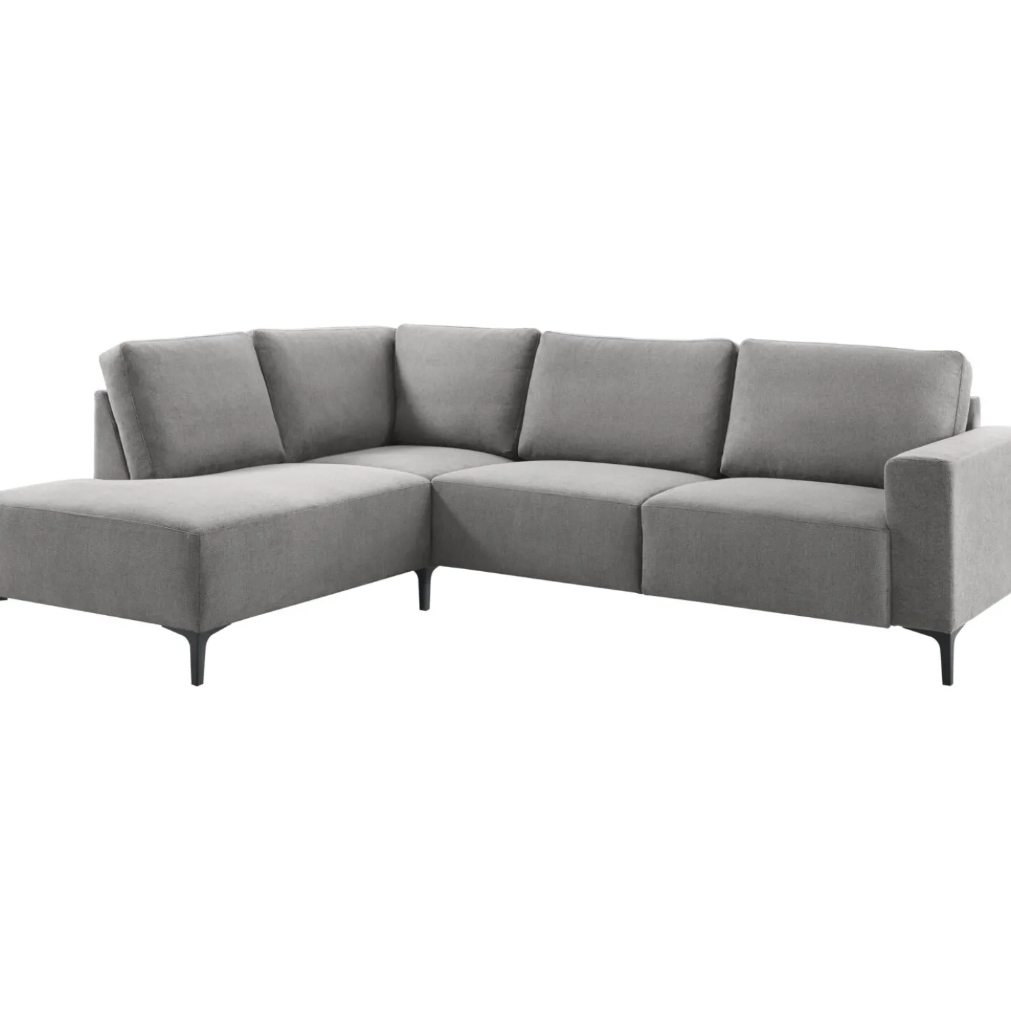 Hoekbank links Fabria Middel donkergrijs basic comfort