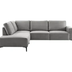 Hoekbank links Fabria Middel donkergrijs basic comfort