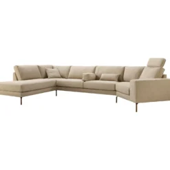 Hoekbank links Linoza Taupe supreme comfort