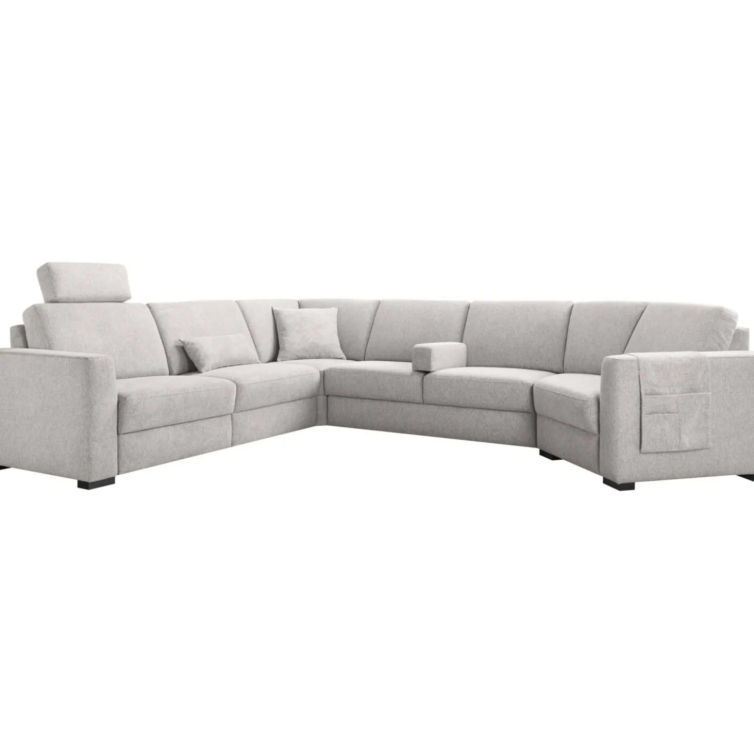 Hoekbank links Muscolo Grijs relaxfunctie premium comfort