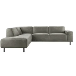 Hoekbank links Pantini Microleder grafiet basic comfort