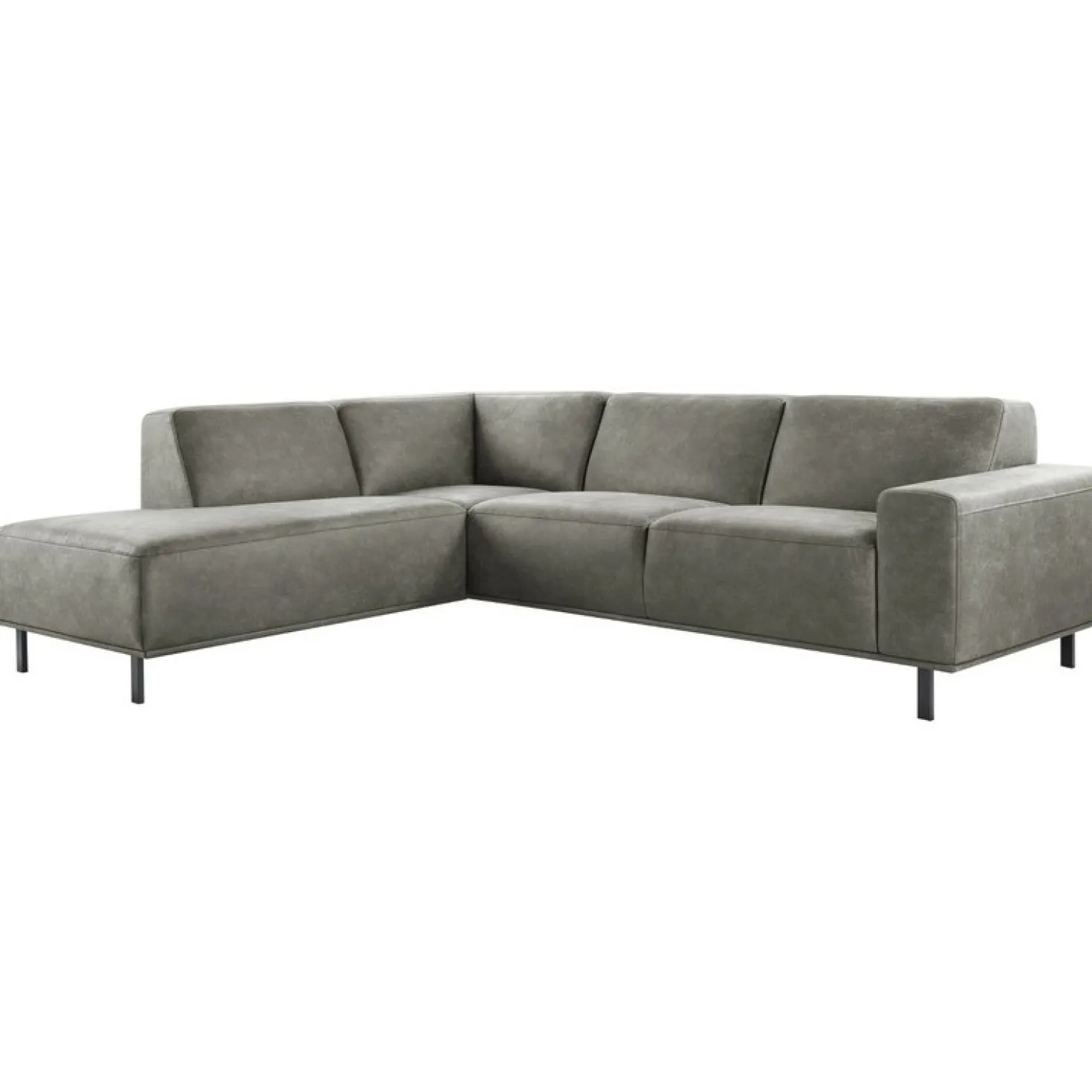 Hoekbank links Pantini Microleder grafiet supreme comfort