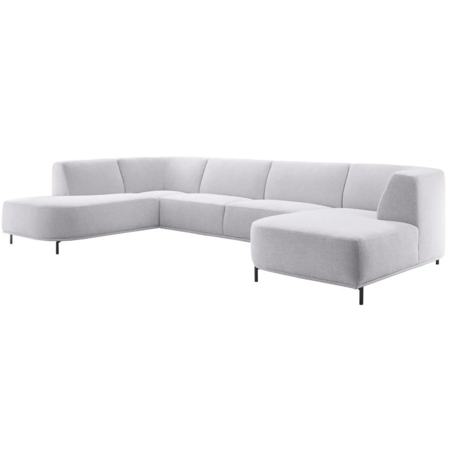 Hoekbank links Pantini Zitting lichtgrijs premium comfort