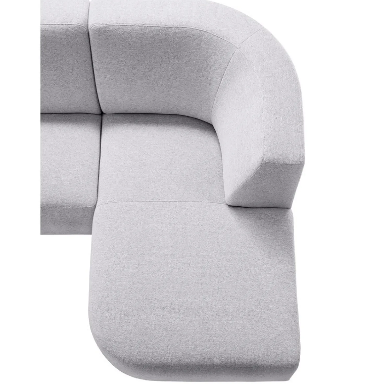 Hoekbank links Pantini Zitting lichtgrijs premium comfort