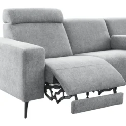 Hoekbank links Puento Gerecycled polyether HR-zitting grijs