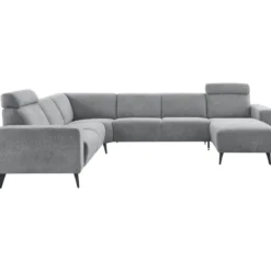 Hoekbank links Puento Gerecycled polyether HR-zitting grijs