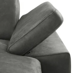 Hoekbank links Tusari Microleder antraciet basic comfort