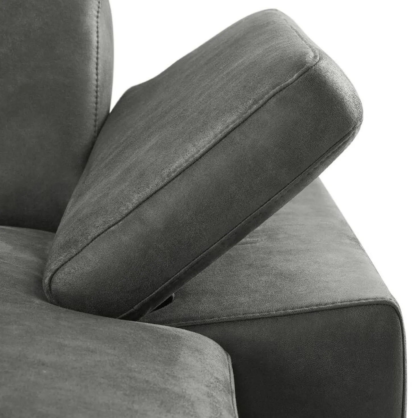 Hoekbank links Tusari Microleder antraciet premium comfort