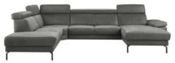 Hoekbank links Tusari Microleder antraciet premium comfort