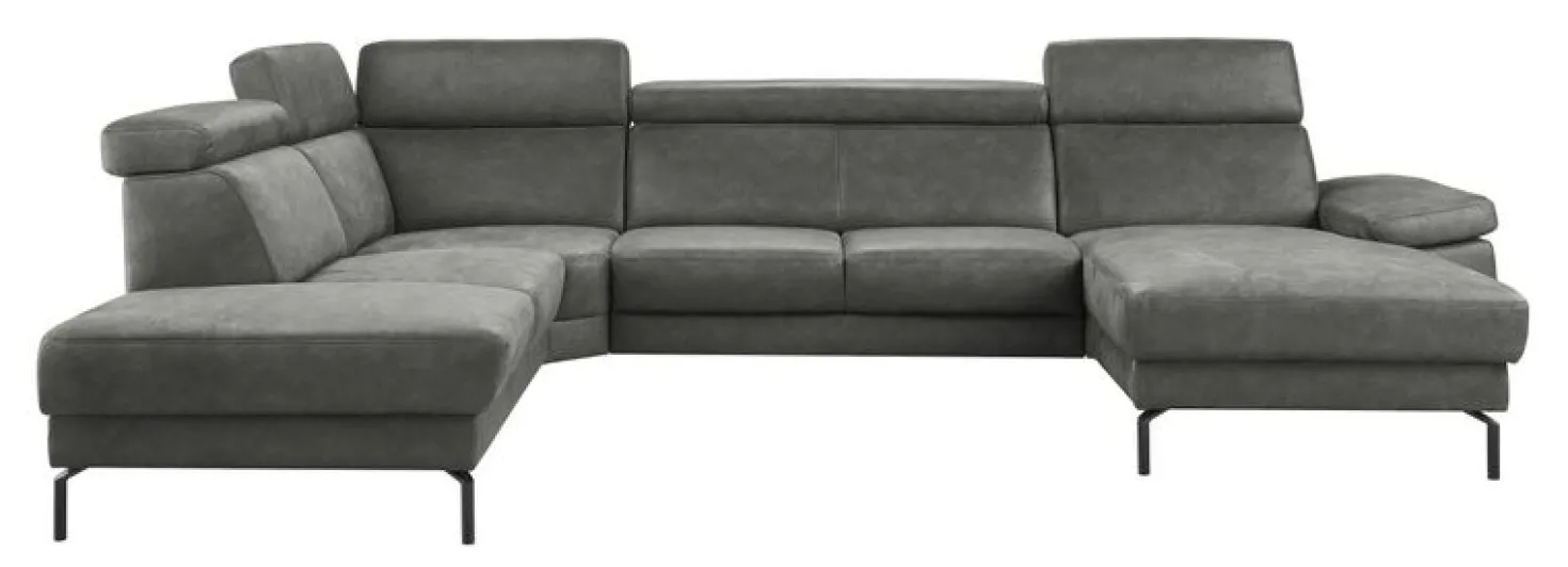 Hoekbank links Tusari Microleder antraciet excellent comfort