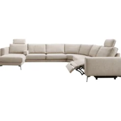 Hoekbank Linoza Naturel relaxfunctie rechts premium comfort