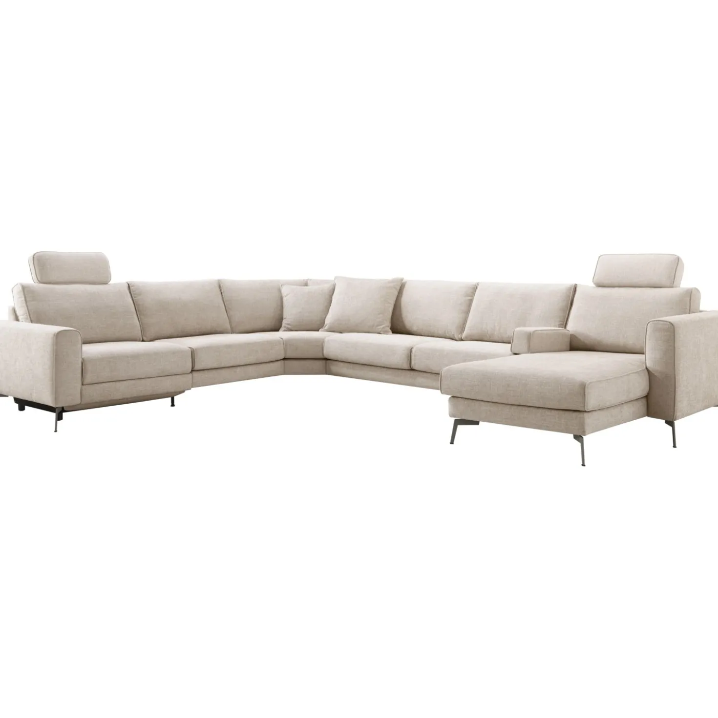 Hoekbank Linoza Naturel relaxfunctie links premium comfort