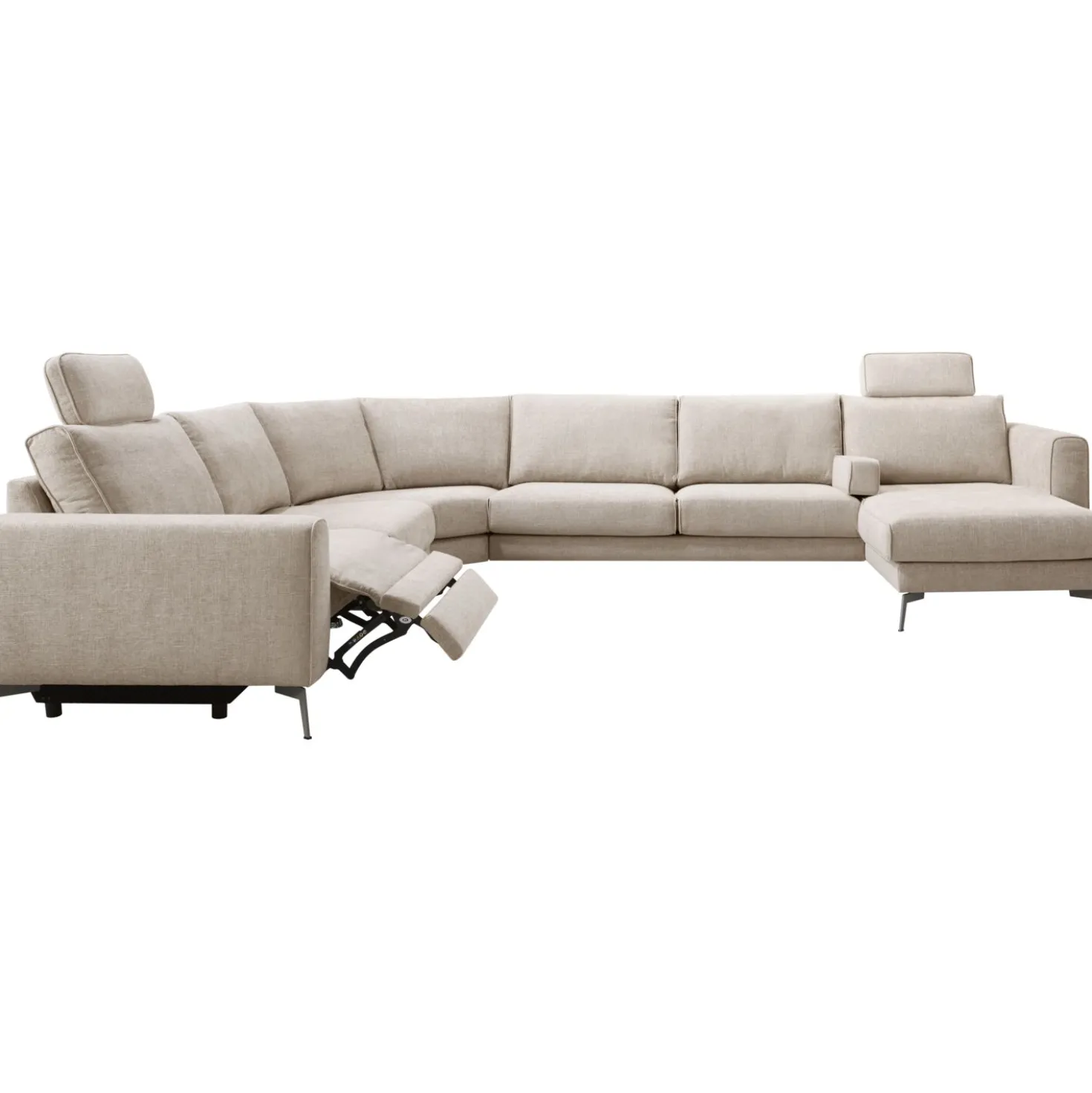 Hoekbank Linoza Naturel relaxfunctie links premium comfort