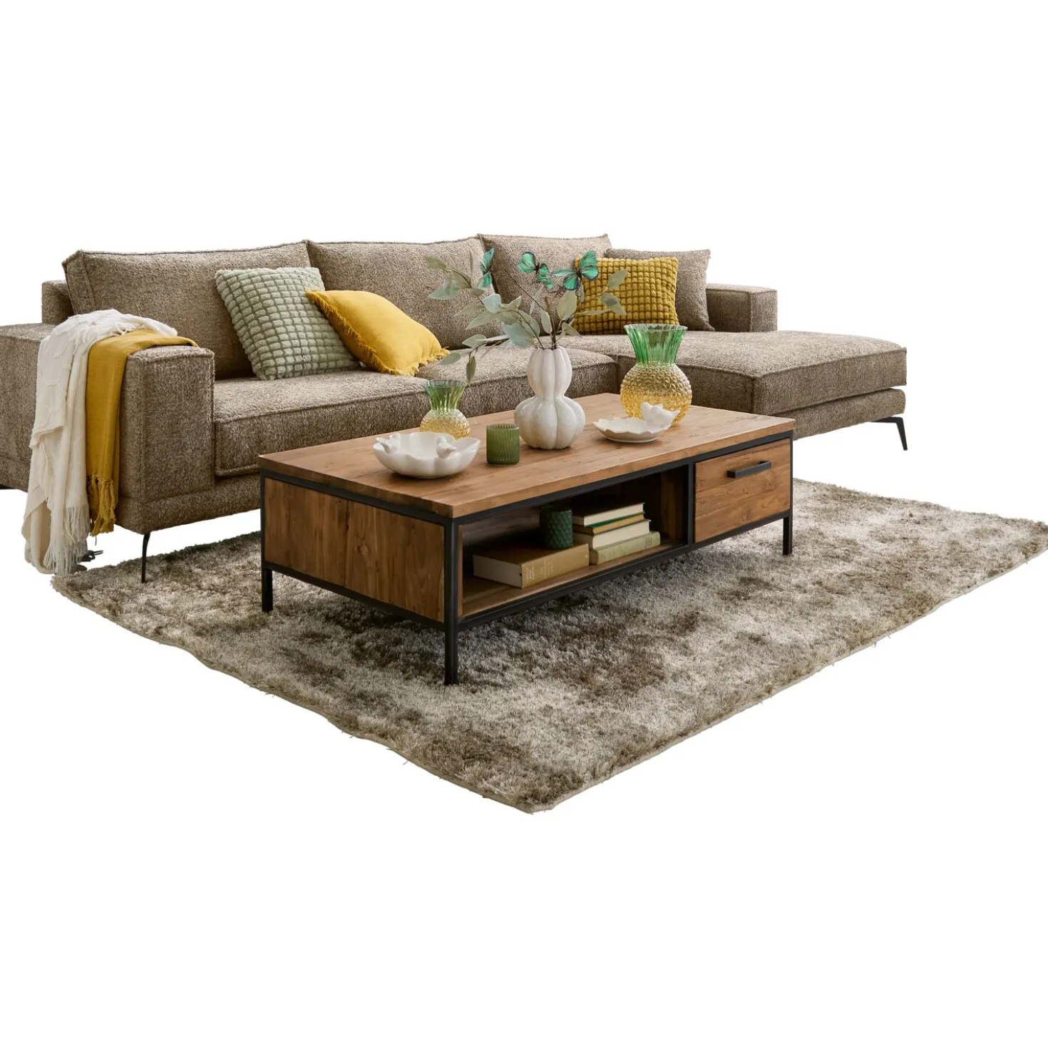 Hoekbank rechts Andelo Bruin premium comfort