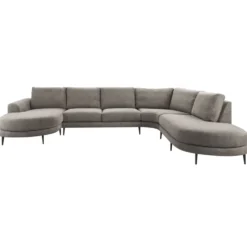 Hoekbank rechts Aziri Pocket visco zitting taupe