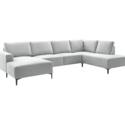 Hoekbank rechts Fabria Groot lichtgrijs basic comfort