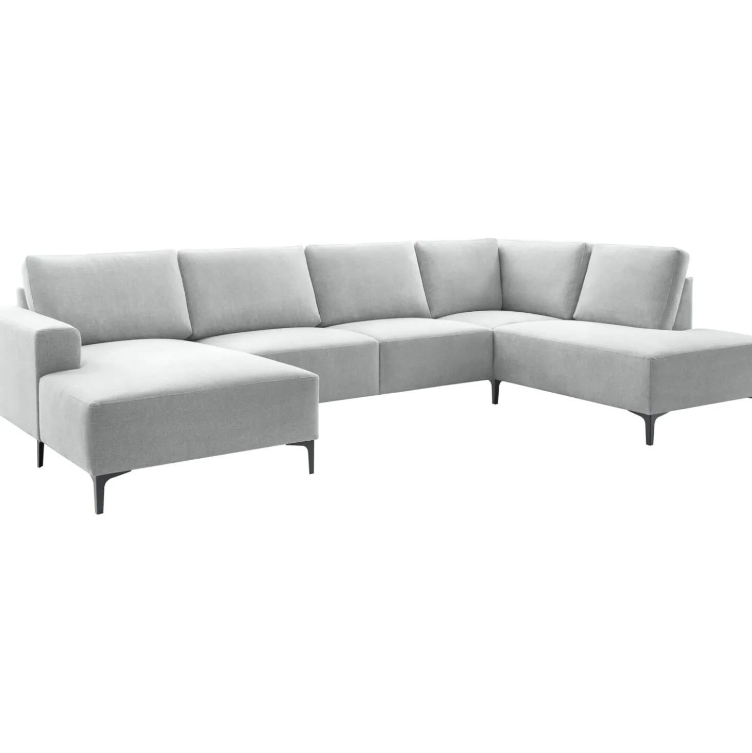 Hoekbank rechts Fabria Groot lichtgrijs basic comfort