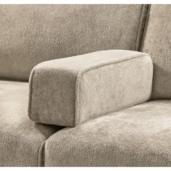 Hoekbank rechts Licato Taupe relaxfunctie excellent comfort hocker
