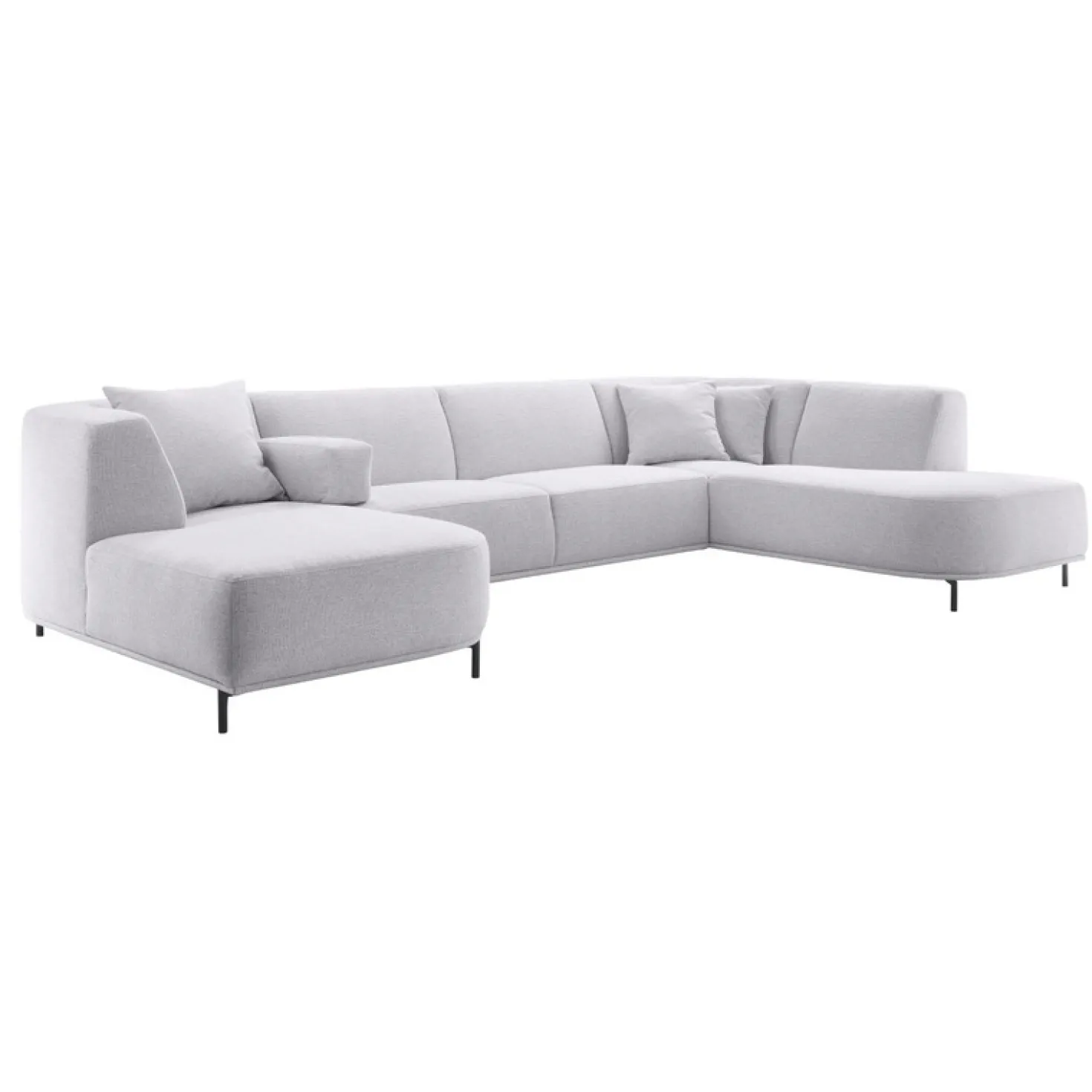 Hoekbank rechts Pantini Lichtgrijs basic comfort