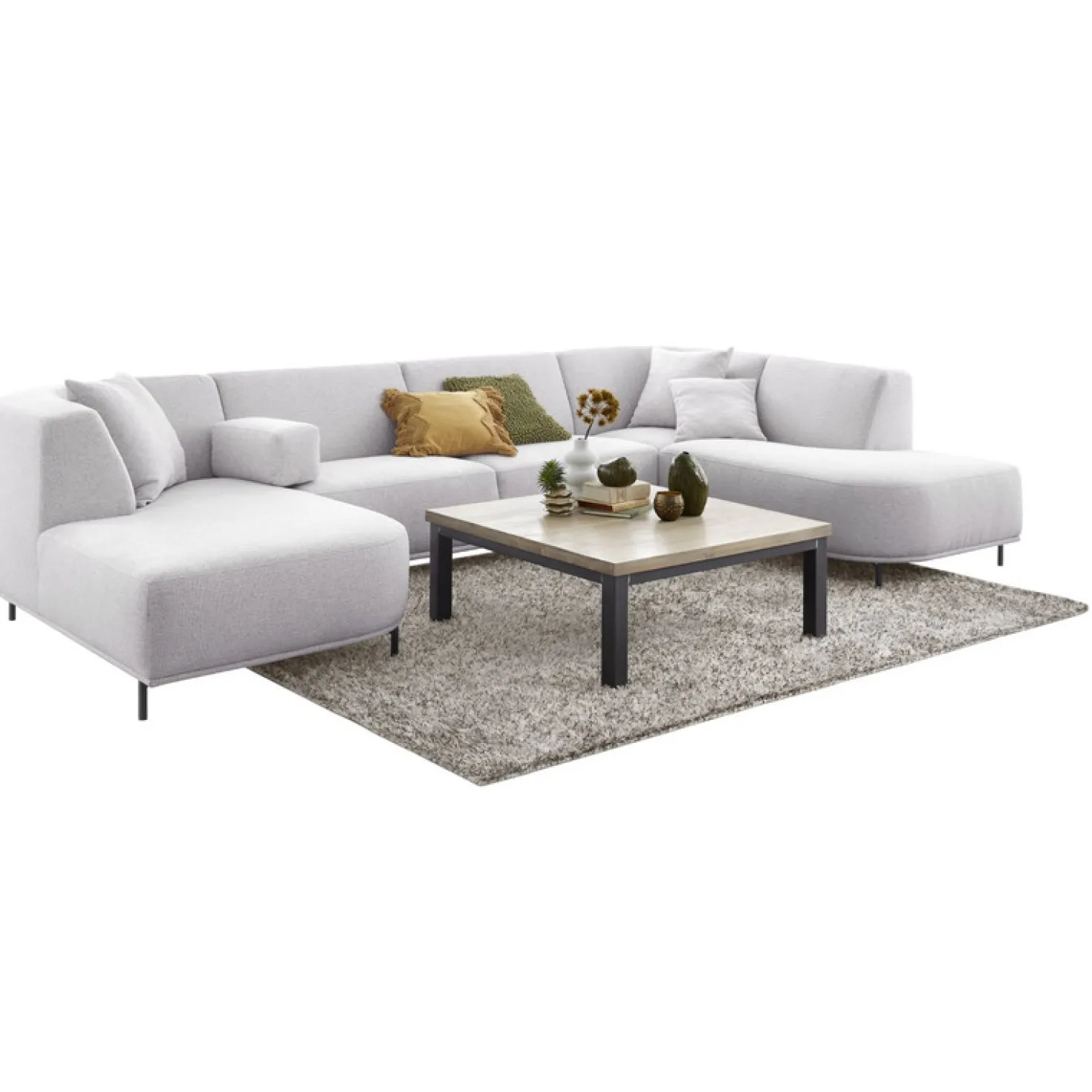 Hoekbank rechts Pantini Lichtgrijs basic comfort