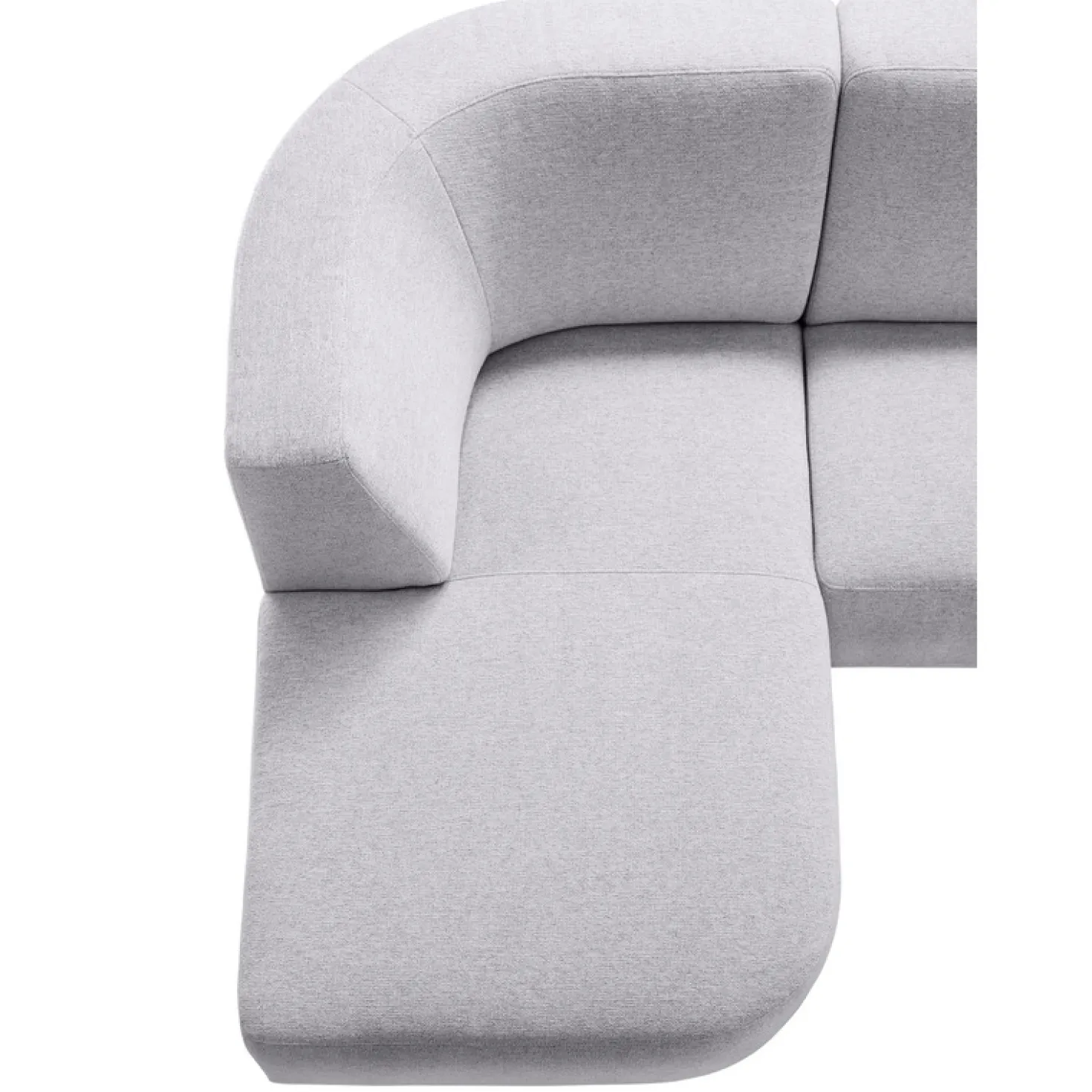 Hoekbank rechts Pantini Lichtgrijs premium comfort