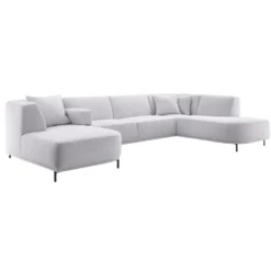 Hoekbank rechts Pantini Lichtgrijs premium comfort