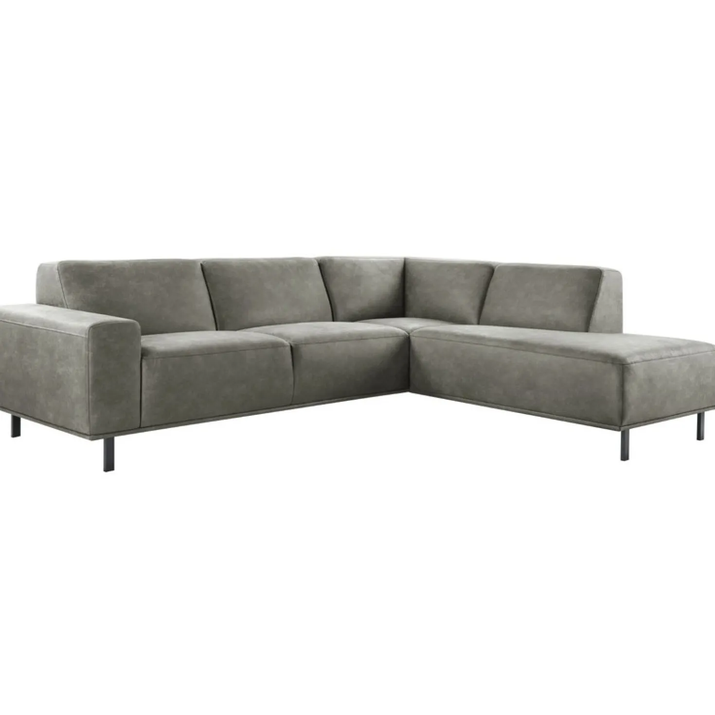 Hoekbank rechts Pantini Microleder grafiet premium comfort