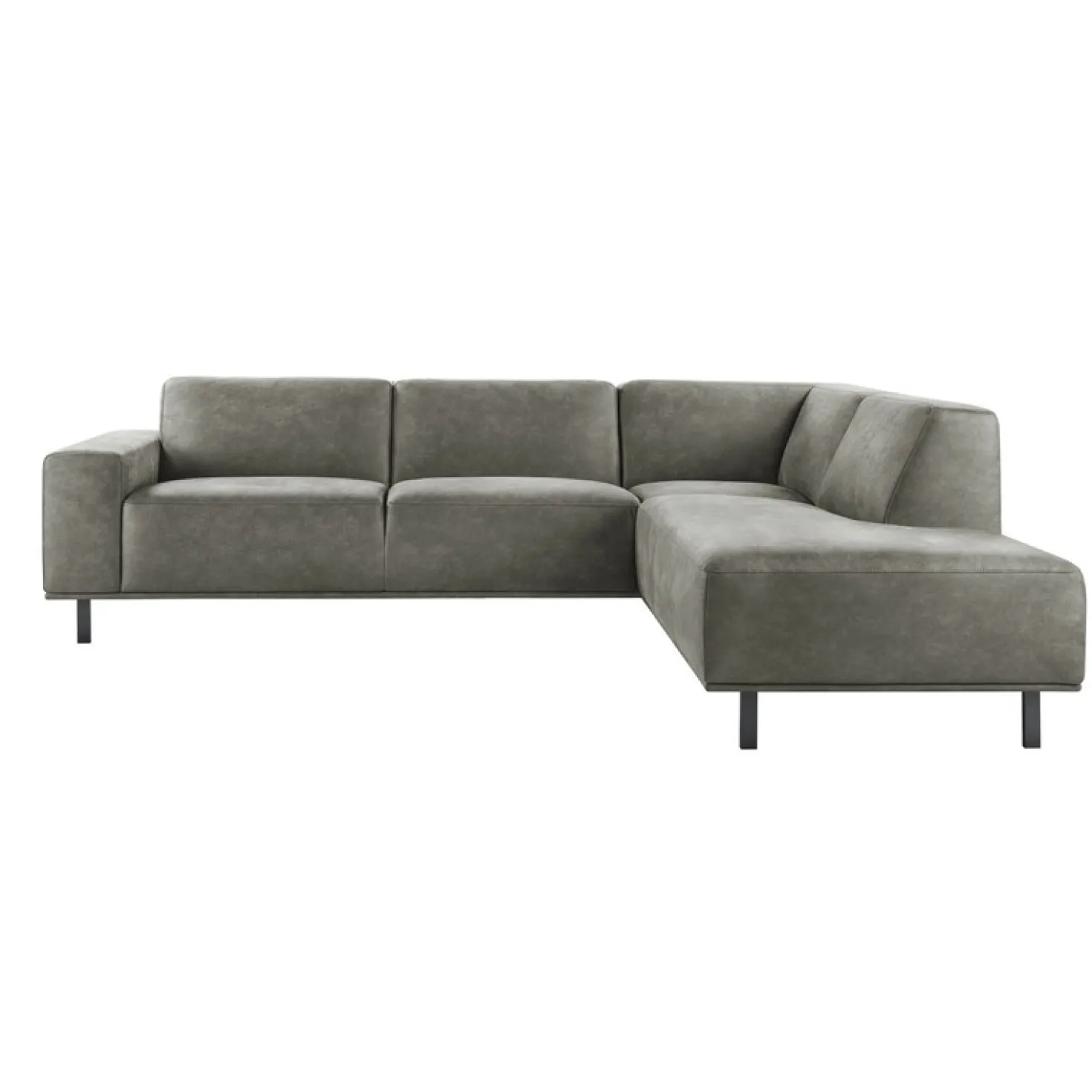 Hoekbank rechts Pantini Microleder grafiet premium comfort